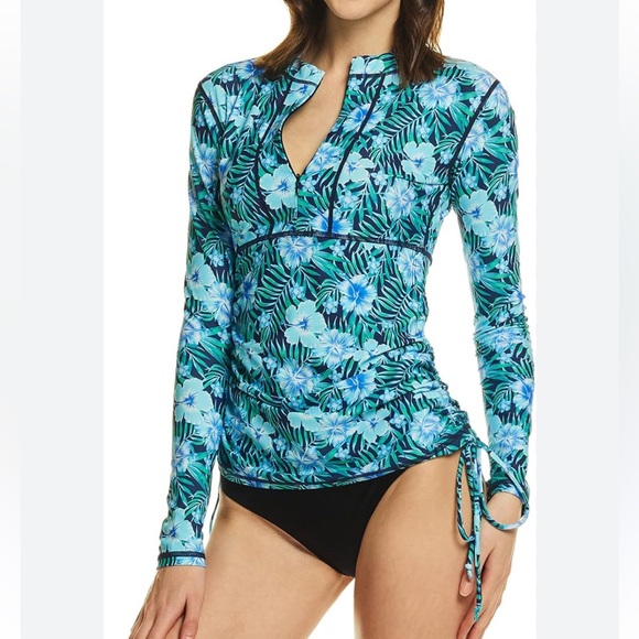 TSLA's Rashguard Front Half-Zip, Long Sleeve50+SPF/UPF sun protection - Picture 1 of 10